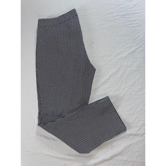 J Jill Lightweight Stretch Cotton Tapered Geometric Pattern Pants. Women's 10. - Picture 2 of 9